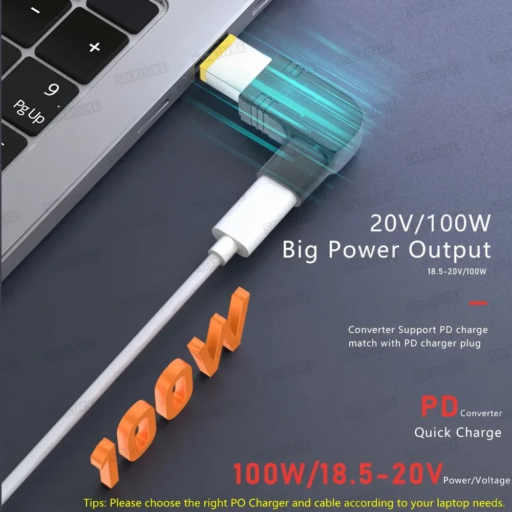 Cargador USB-C 100W Universal Portátil – Asus Lenovo HP Dell Acer Samsung - imagen 3