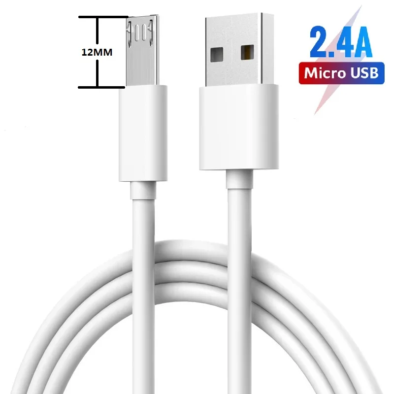 Cable Micro Usb de 12Mm, Cable de carga de enchufe largo para Blackview BV4900 Pro,BV5500 Plus,Oukitel WP12,Ulefone Armor Mini 2