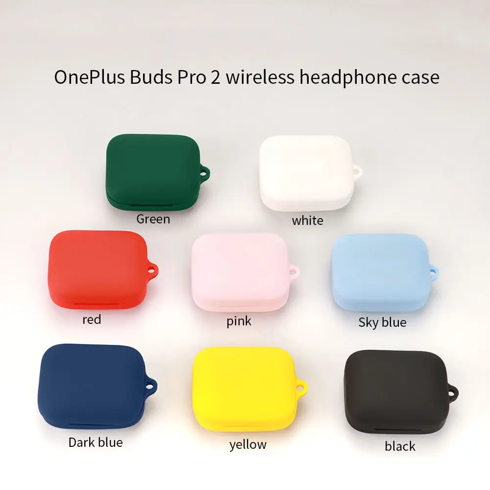 Funda protectora para auriculares OnePlus Buds Pro 2, funda anticaída de silicona suave, inalámbrica, Bluetooth - imagen 2