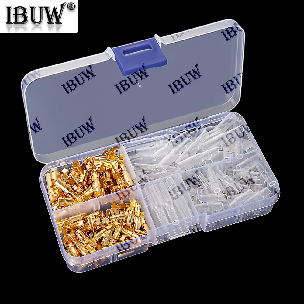 200 Uds conector de cable eléctrico de coche diámetro 4,0 terminal de engarzado tipo bala 4mm hembra macho terminal de prensa en frío funda protectora - imagen 2