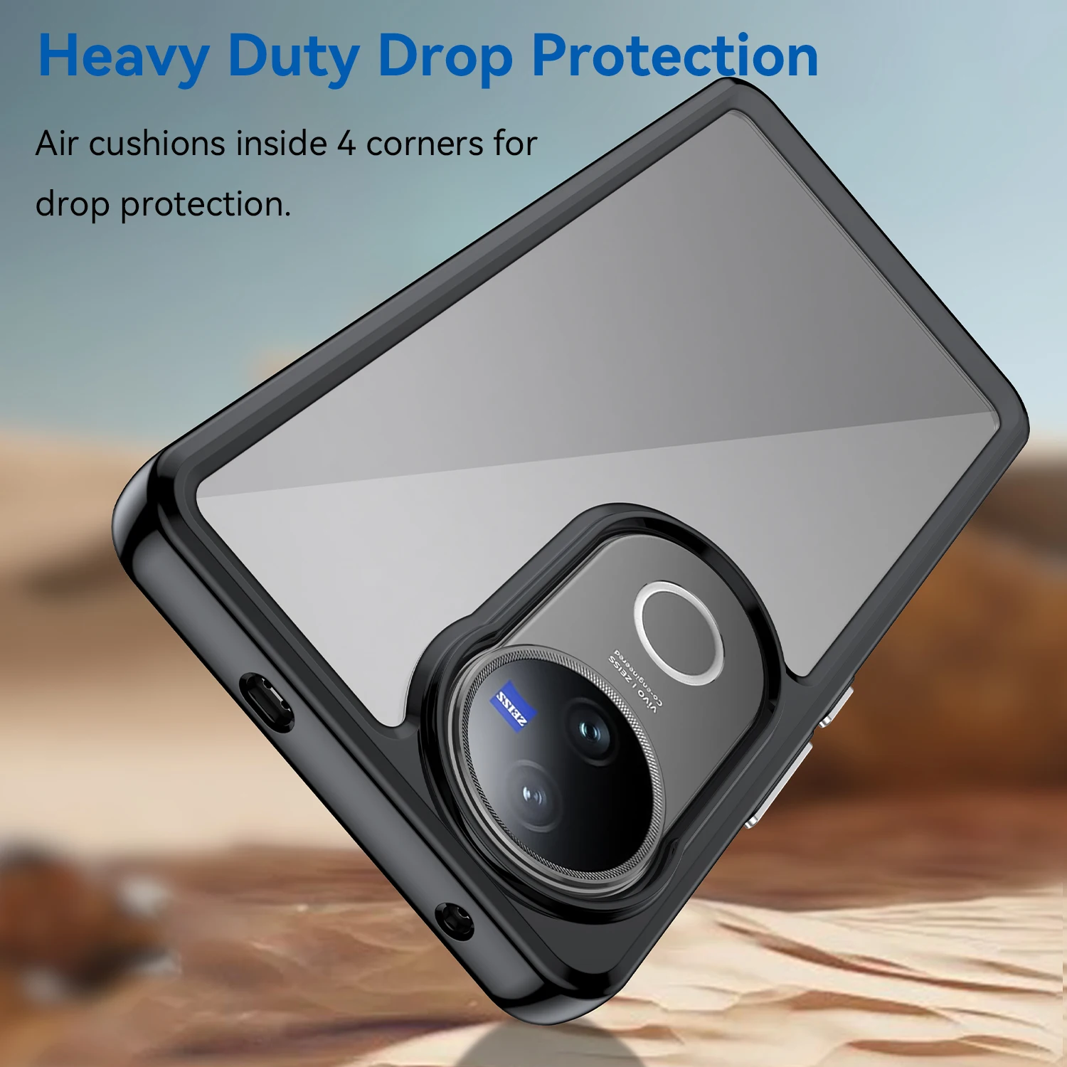 Para Vivo V50 funda transparente Vivo V50 funda Coque Fundas duro translúcido borde suave a prueba de golpes parachoques de teléfono para Vivo V50 - imagen 4