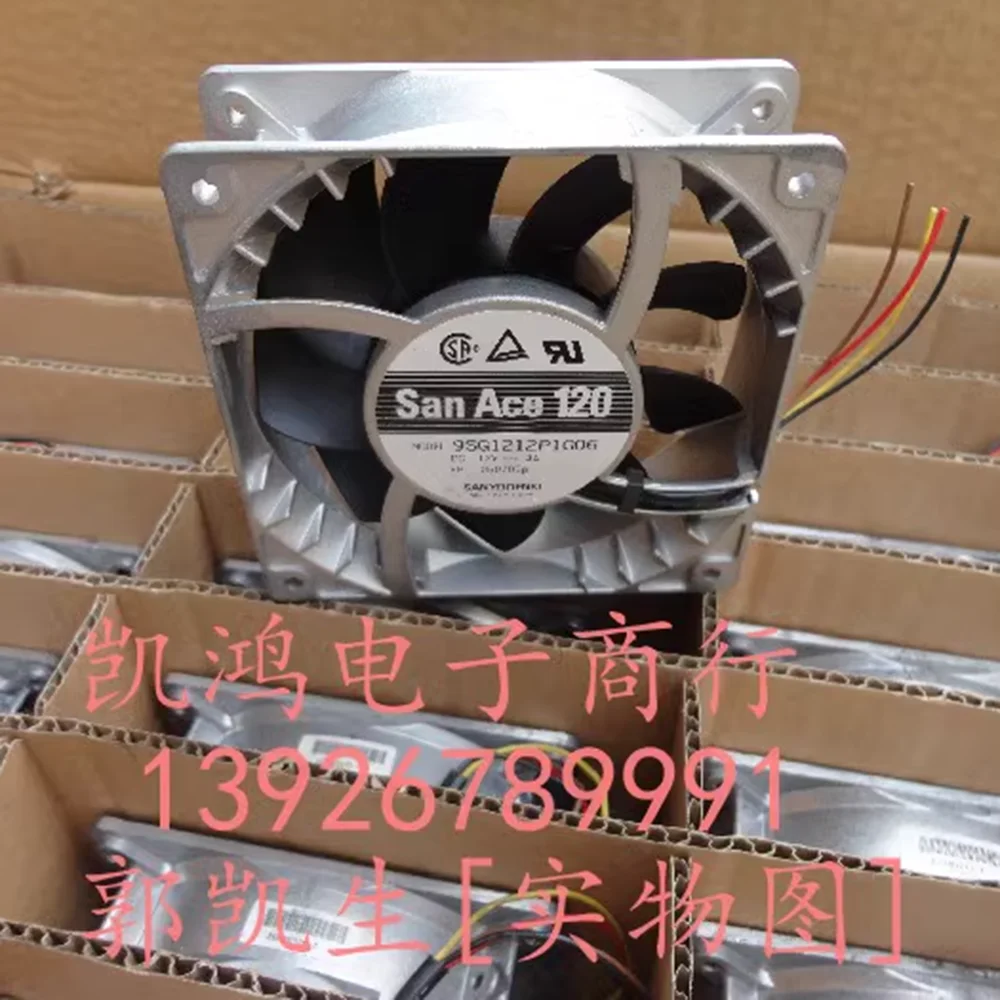 9SG1212P1G06 ventilador de alta temperatura para Sanyo, nuevo ventilador de 12cm, 12038, 12V, 4A - imagen 3