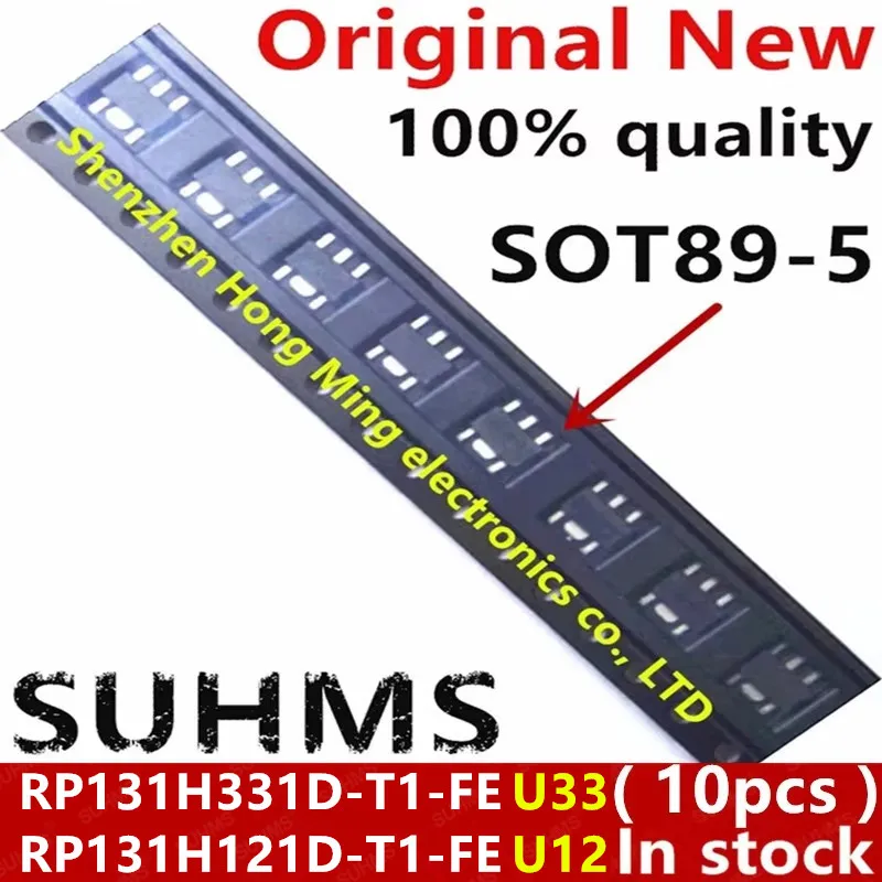 (10 piezas) 100% nuevo RP131H331D-T1-FE RP131H121D-T1-FE RP131H331D RP131H121D U33 U12 SOT89-5