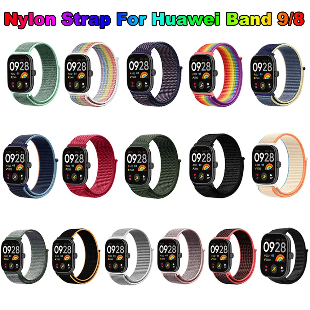 Correa de nailon para Huawei band 10/9/8, accesorios para reloj inteligente, correa de repuesto, pulsera deportiva para Huawei Band10