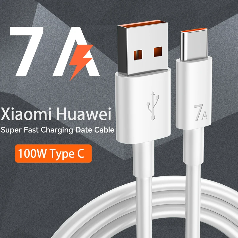 Cable de carga USB tipo C para teléfono móvil, accesorio de carga súper rápida 7A para Xiaomi Redmi POCO, Huawei P40, Mate40, 30 - imagen 2