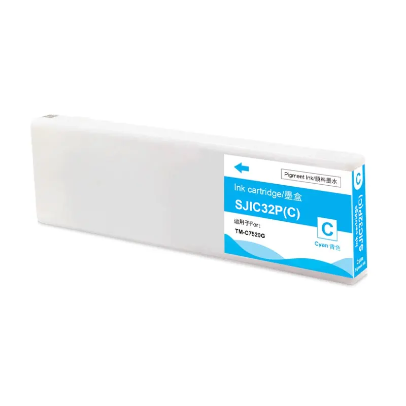 Cartucho de tinta de gran capacidad de 300ML para cartucho de tinta Epson SJIC32P TM-C7520G cartucho de tinta pigmentada para impresora de etiquetas de inyección de tinta de color - imagen 3