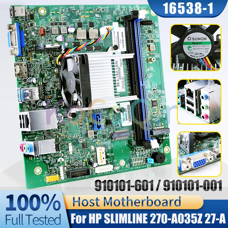 Placa base de ordenador de escritorio, 16538-1, para hpsslimline 270-A035Z 27-A, 910101-601, 910101-001, completamente probada - imagen 2