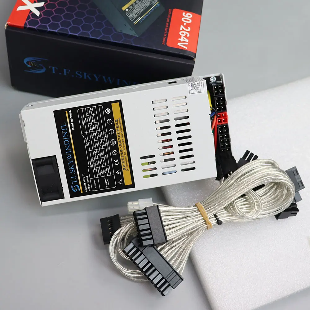 T.F.SKYWINDINL 1U Mini Flex PC fuente de alimentación completamente Modular 110-264V ATX 550 vatios Flex ATX fuente de alimentación con Cables fijos - imagen 5