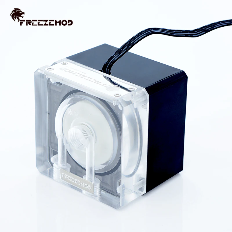 FREEZEMOD-enfriador de agua PU-FS4M-J PC, bomba silenciosa PWM, flujo inteligente 800L/H, 12V/5V, luz RGB Aure PU-FS4M-J - imagen 4