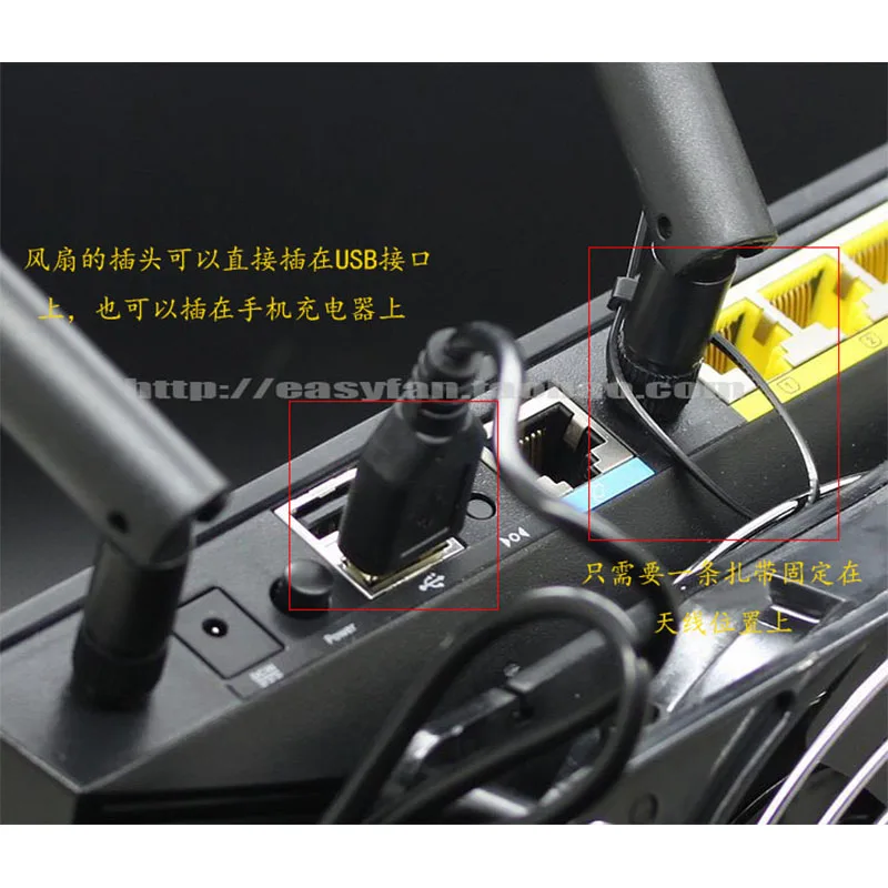 ASUS-ventilador USB para enrutador, dispositivo de refrigeración para enrutador, bricolaje, RT-AC66URT-N66U, 140x140x25mm - imagen 3