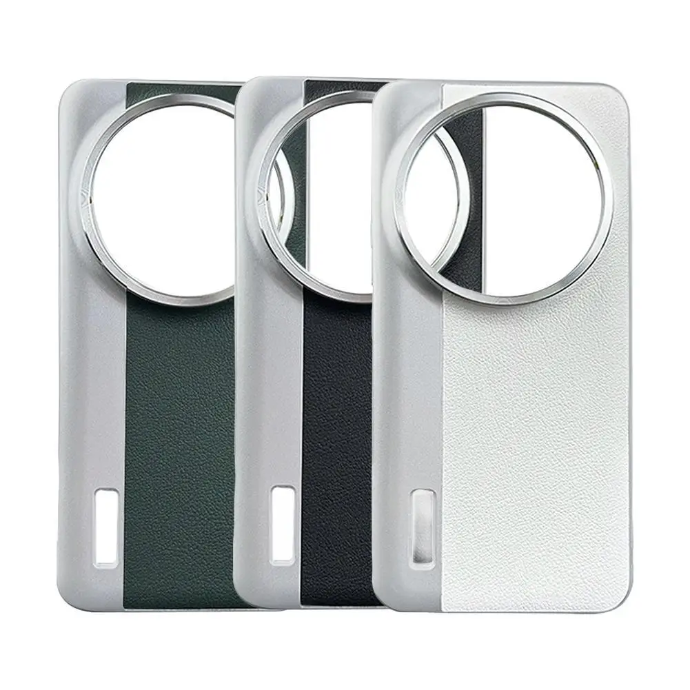 Funda de teléfono de cuero liso ultrafina para Xiaomi 15 Ultra 15Ultra 5G, cubierta de protección completa para cámara a prueba de caídas, lente de Metal