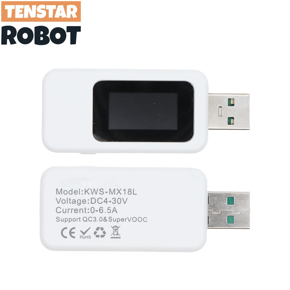 Probador USB 10 en 1, voltímetro Digital de CC, amperímetro, medidor de voltaje de corriente, Detector de amperímetro de voltios, indicador de cargador de Banco de energía - imagen 3