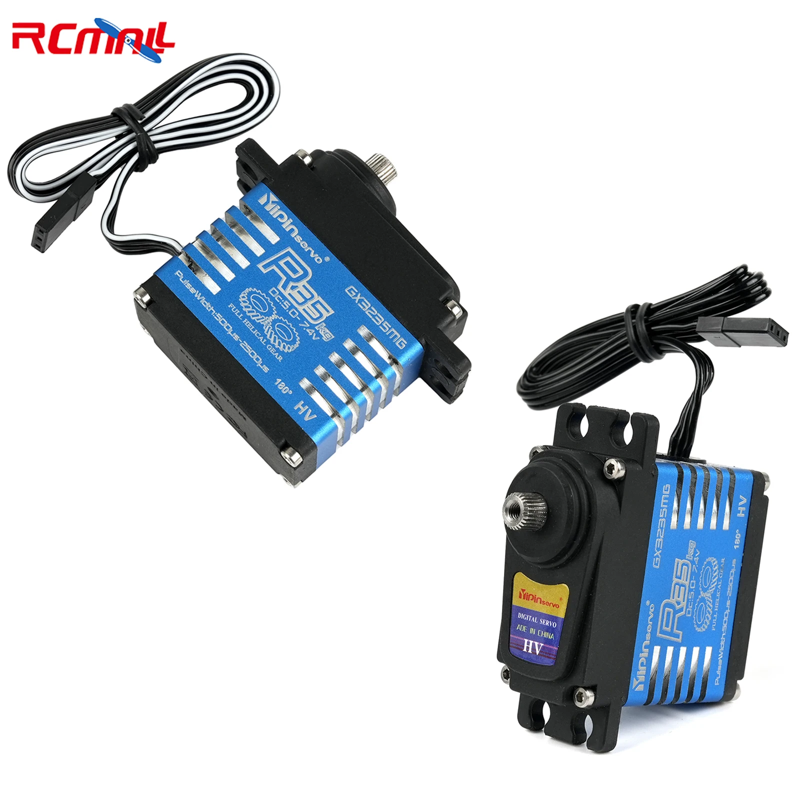 Servo Digital impermeable de alto par, 35KG, IP68, 180/270/357/360 grados, Servo de engranaje de acero para 1:8 1:10 TRX6 Scx10 RC Crawler, 2 uds.