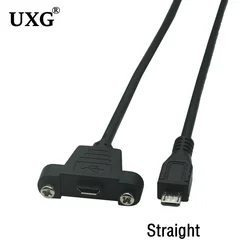 Extensor Cable Micro USB 5 Pines Panel Macho-Hembra con Tornillos