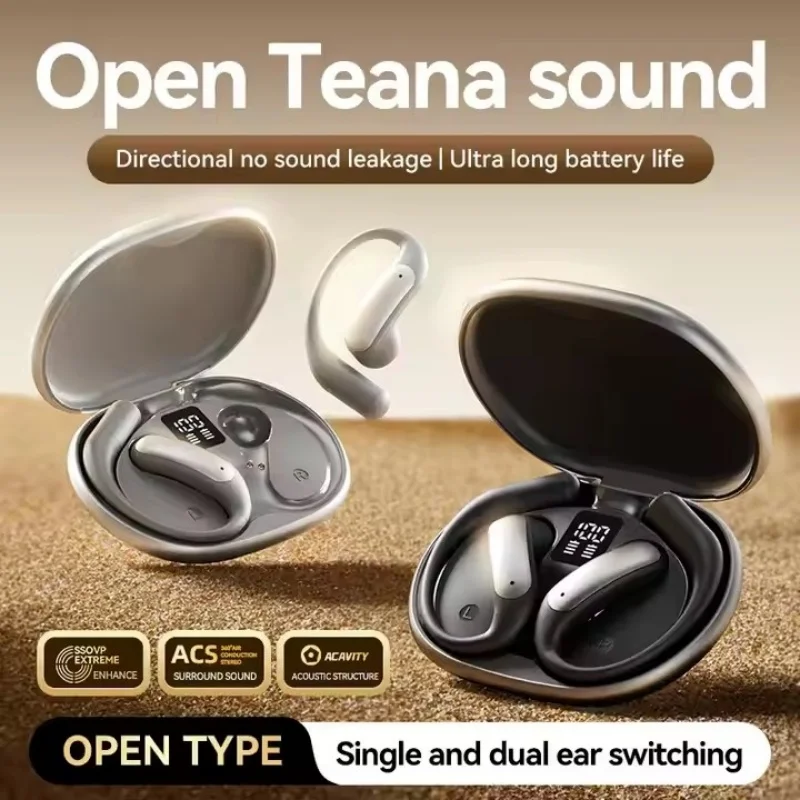 Estuche de carga ultrafino M129, gancho para la oreja AI OWS, auriculares deportivos inalámbricos con Bluetooth, pantalla digital LED, efecto estéreo de graves pesados - imagen 3