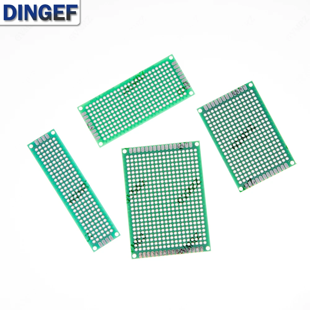 Placa prototipo PCB de tamaño surtido verde, 4 Uds., 2x8/3x7/4x6/5x7CM, placa de pruebas Universal para Arduino, KIT electrónico DIY 2*8 4*6 5*7 - imagen 4