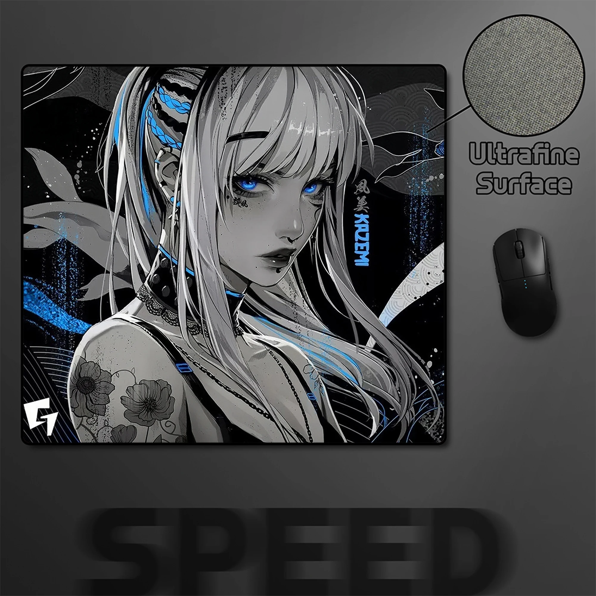 Alfombrilla de ratón para juegos Kazemi, alfombrilla de ratón para ordenador de jugador, 45x40CM, alfombrilla de ratón para deportes electrónicos de equilibrio, alfombrilla de escritorio para ordenador portátil antideslizante profesional XL