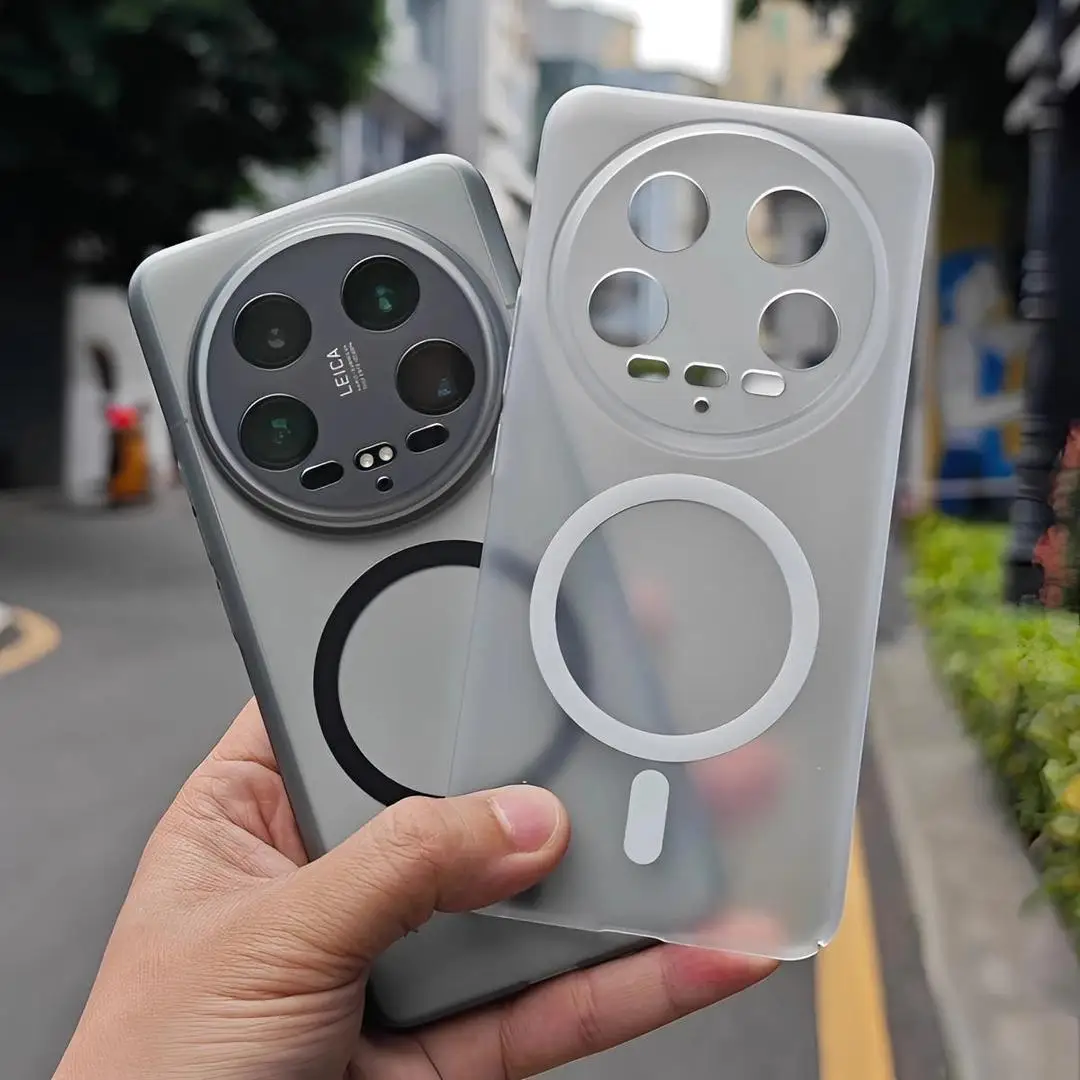 Para Xiaomi Mi 15 Ultra funda dura de PC transparente delgada funda protectora trasera magnética para Xiaomi Mi 15 14 13T Pro Ultra Shell - imagen 3