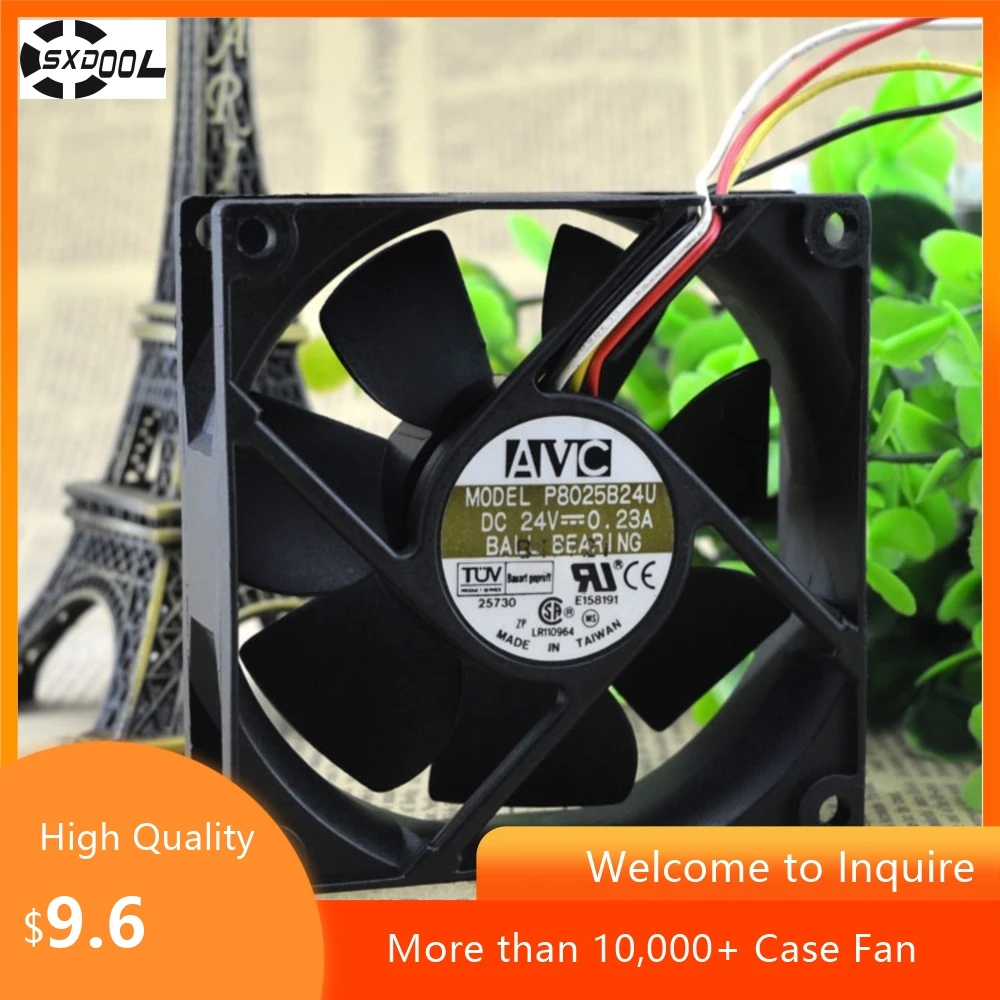 P8025B24U 80mm 8cm Ventilador Axial para AVC 80X80X25mm DC 24V 0.23a Inversor Refrigeración Industrial - imagen 3