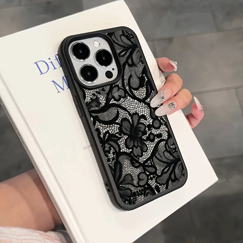 Nuevo estilo de encaje con estampado de lichi texturizado TPU funda de teléfono para Xiaomi Redmi Note 14 13 12 Pro Plus 5G 11 10 12 13 13C 14C 15C - imagen 4