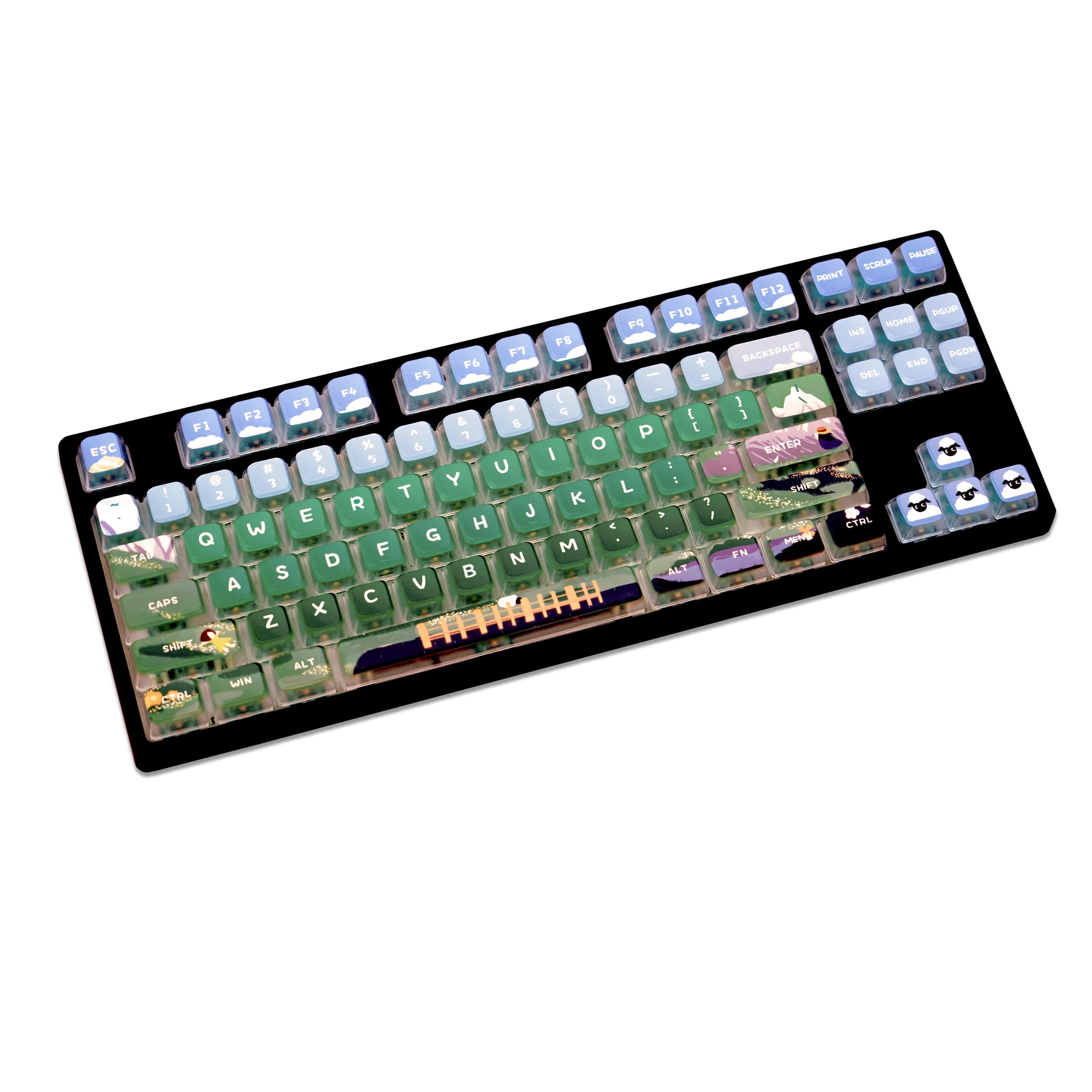 Juego de 120 teclas para teclado Heidi, tapas de tecla subcama con tinte PBT, perfil ASA retroiluminado para teclado MX Switch, 61, 64, 68, 84, 87, 104, 108 - imagen 5