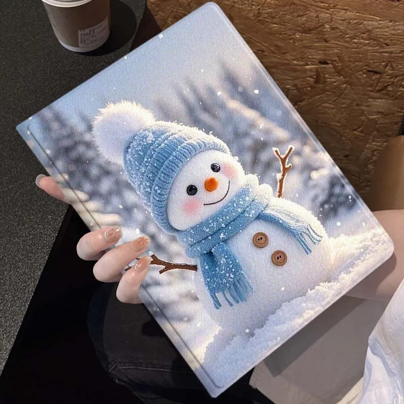 Muñeco de nieve de invierno, copo de nieve, Gif t para Samsung Galaxy Tab S11 S10 S9 S8 S7 S6 A10.1 A9 A8 A7 10,1 Lite FE Plus pulgadas, funda para tableta - imagen 3