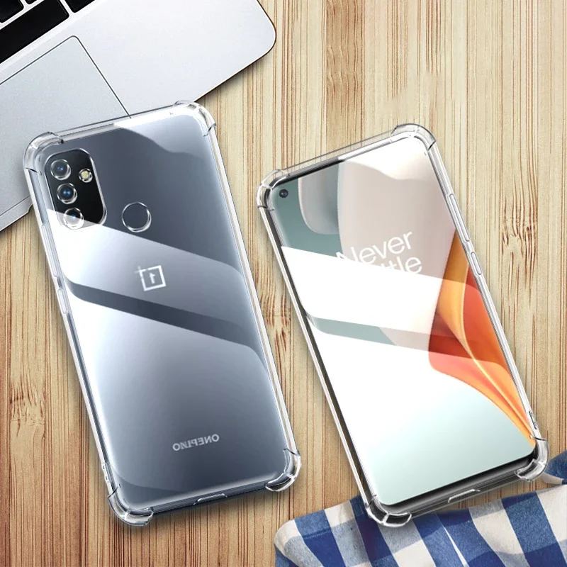 Airbag de silicona a prueba de golpes para Oneplus Nord N10 N100 5G NordN10 NordN100 Original suave transparente TPU One Plus Funda trasera