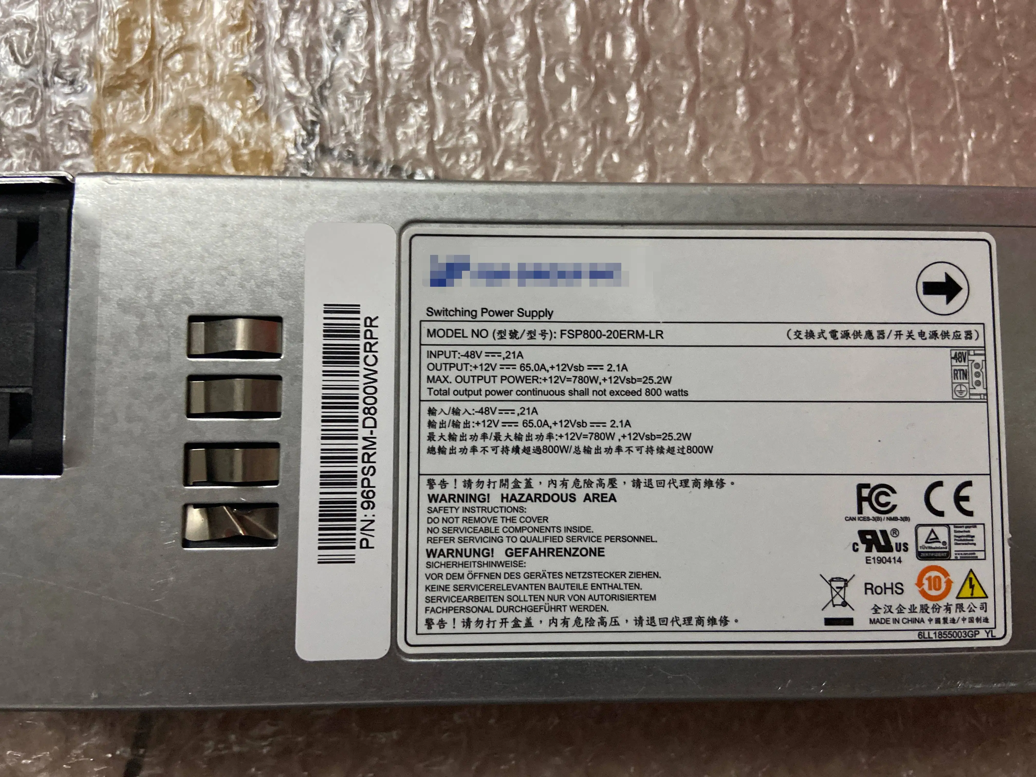 FSP800-20ERM-LR para servidor Inspur NF5460M4 NF8480 M4 fuente de alimentación CC 48V - imagen 2