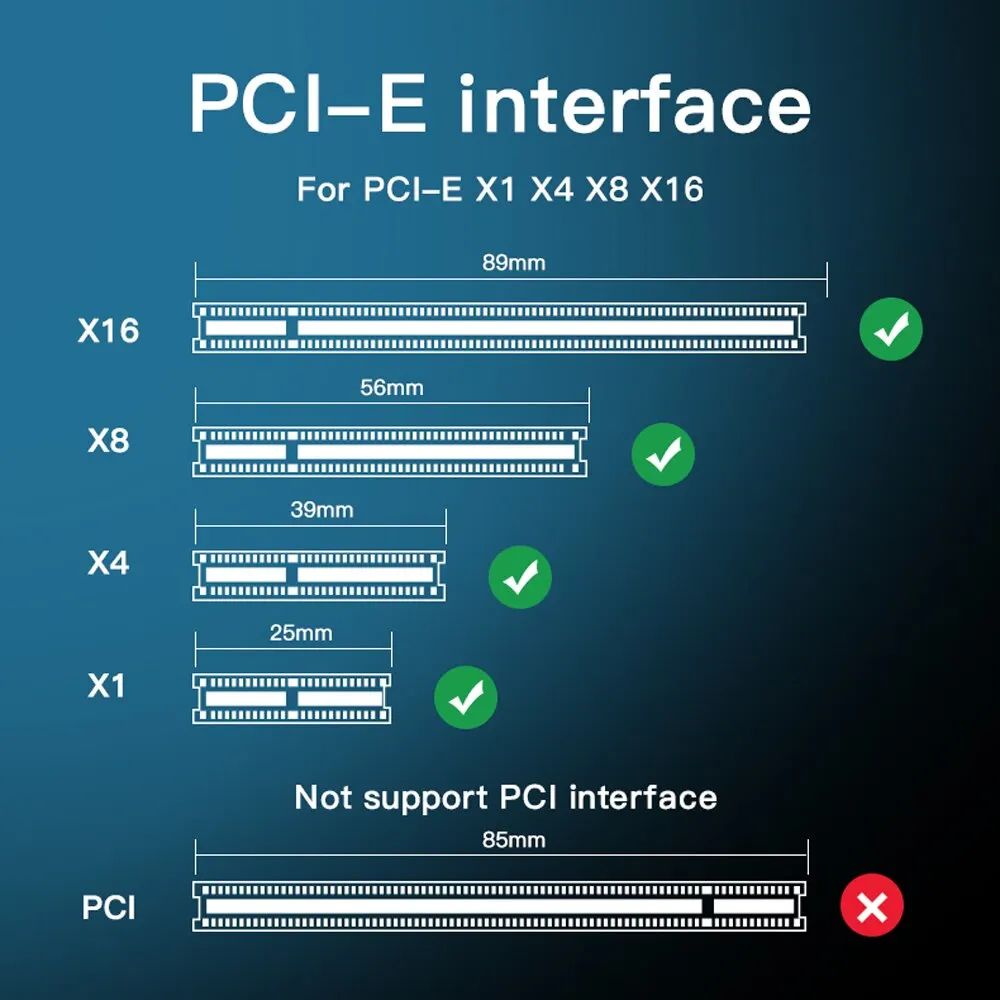 Fvi-adaptador M.2 NVME a PCIe 4,0, disipador de calor SSD de aluminio, 64Gbps, M.2 SSD, Gen4, PCIe 4,0, X1, X4, X8, X16, tarjeta de expansión para PC - imagen 5