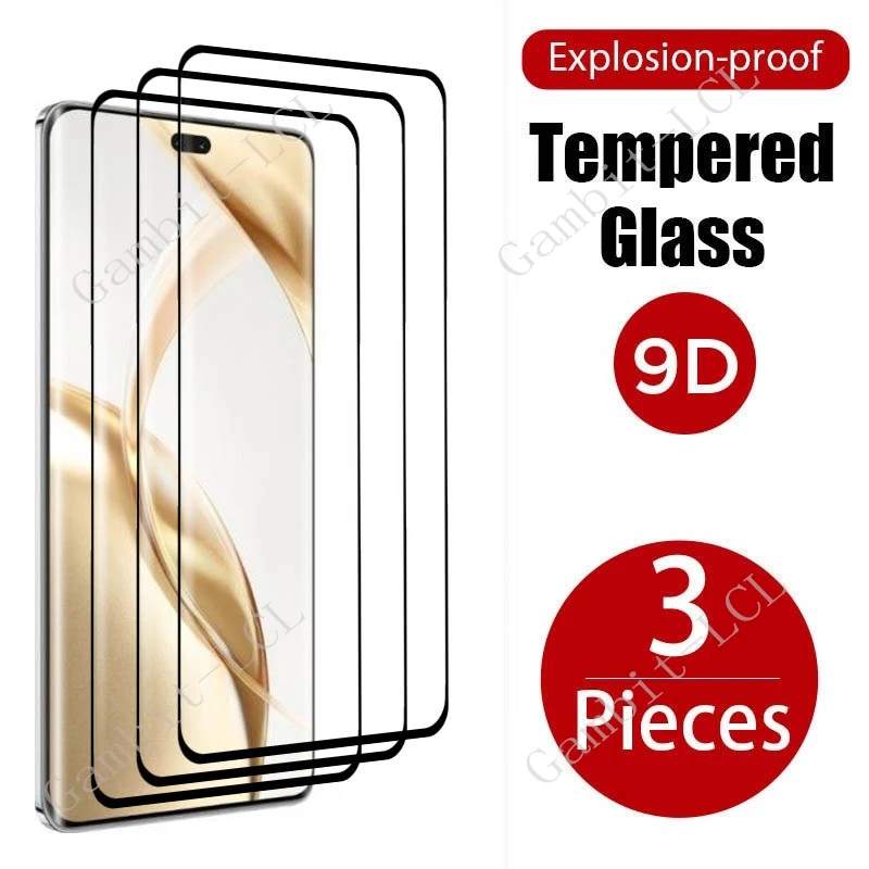 3 uds 9H 3D vidrio templado curvo para Honor 200 Pro ON Honor200Pro Honor200 200Pro 6,78 "película protectora de pantalla