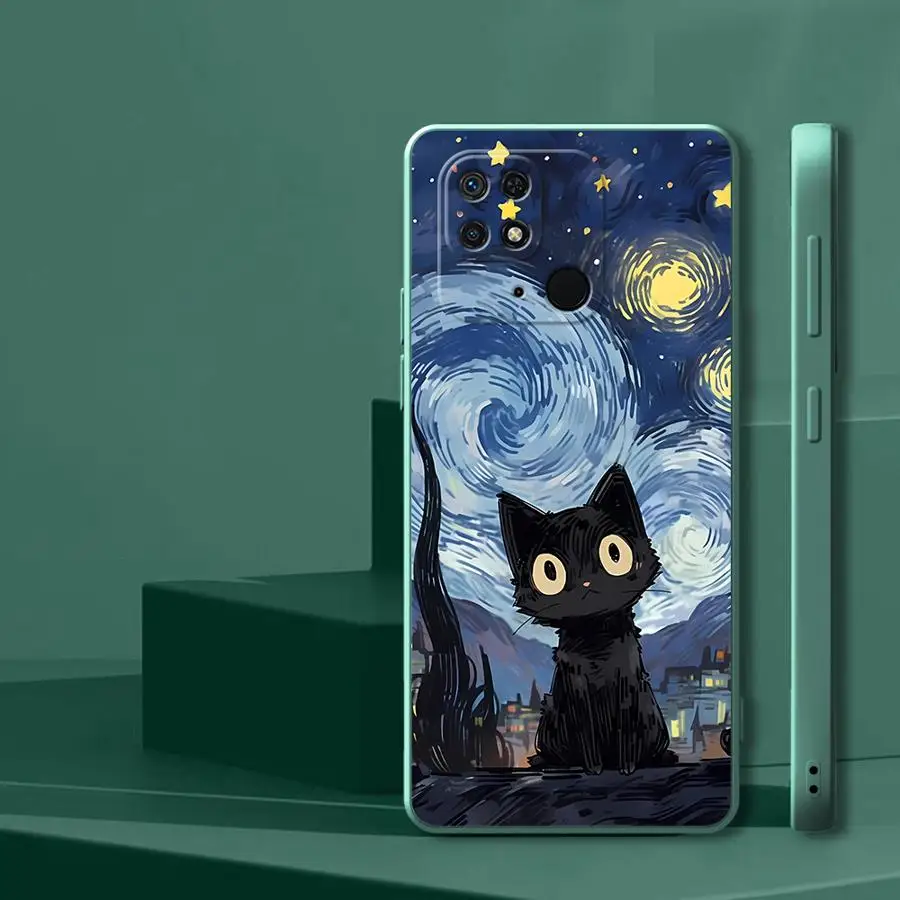 Funda blanda Van Gogh Art Cat para Xiaomi Redmi 14C K60 13C A3x A2 9 8 A1 10 12C K40 - imagen 5