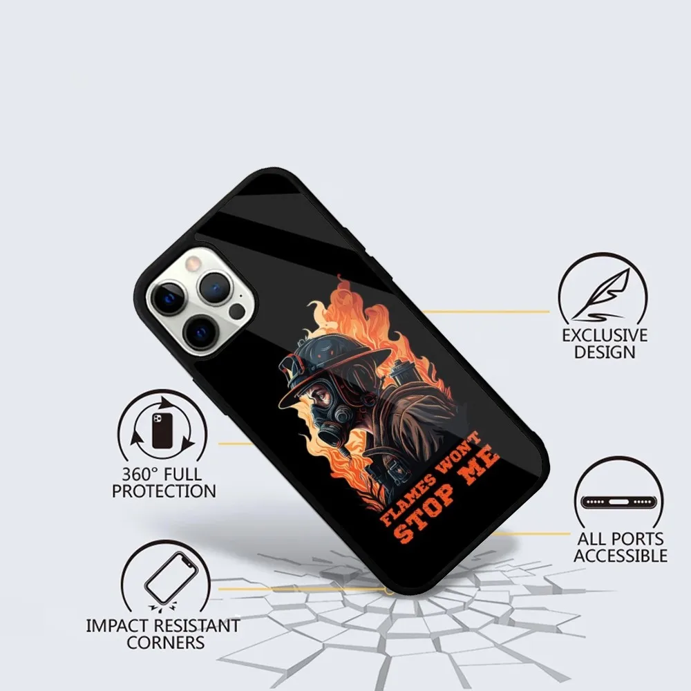 Funda de teléfono de héroes de bombero para iPhone 15,14,13,12,11,Plus,Pro,Max Mini Magsafe, carga magnética inalámbrica - imagen 4