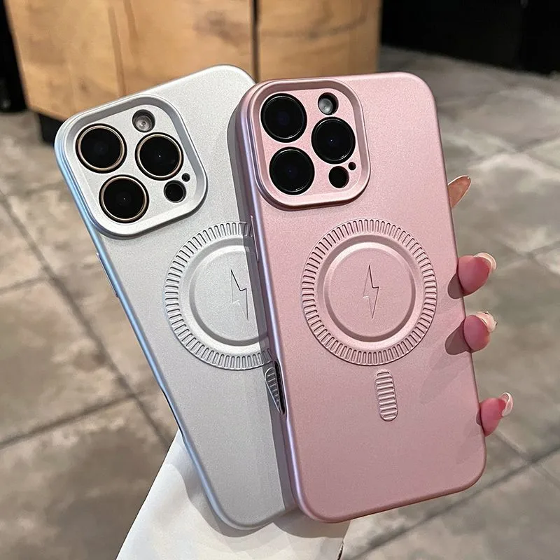 Funda de teléfono mate magnética de silicona suave para Magsafe iPhone 13 12 Mini Pro Max 13Pro 12Pro Max cubierta protectora completa