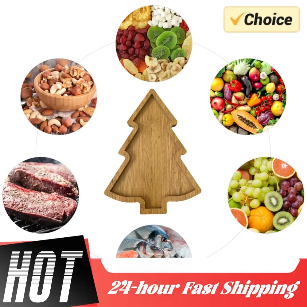 Bandeja de madera para árbol de Navidad, tableros de postre para restaurante, aperitivos, postres, aperitivos, decoración navideña de Sushi, 1-10 Uds. ﻿ - imagen 4