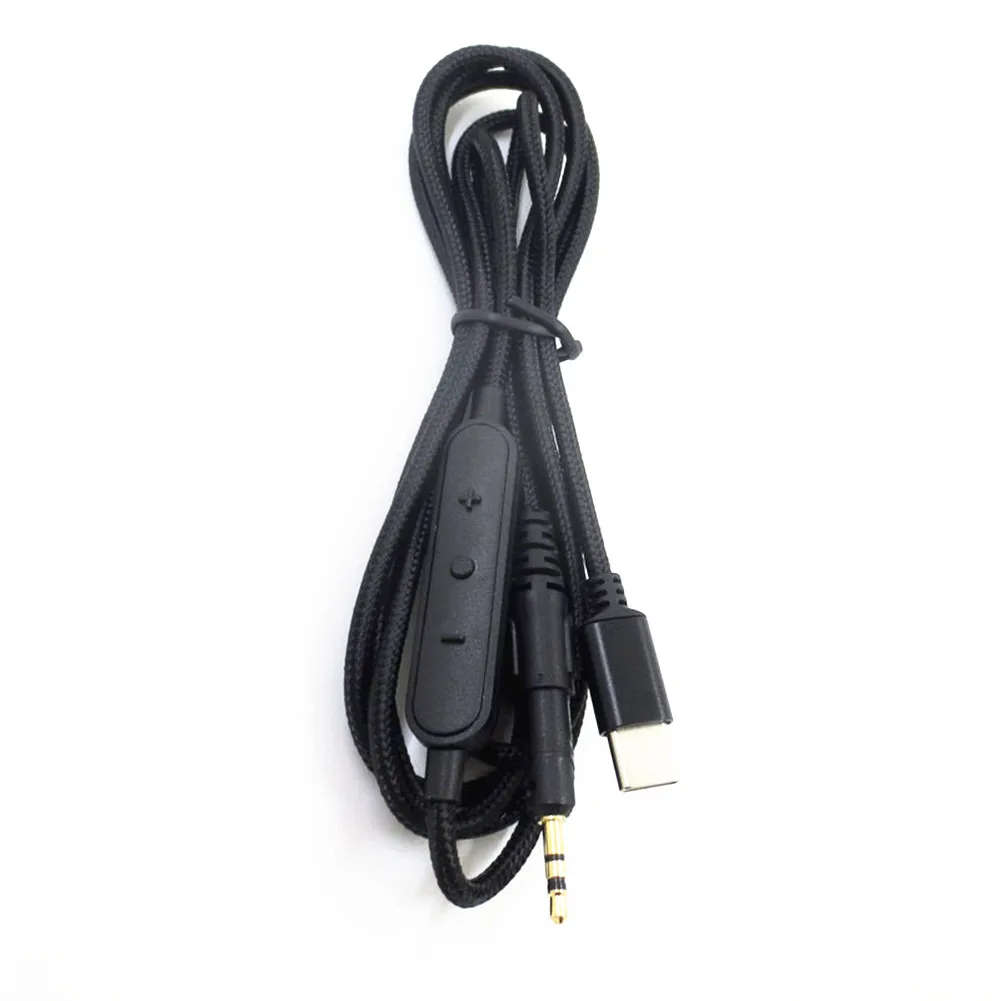 Cable de Audio con/sin Control de volumen tipo C/USB C para auriculares, Conector de 2,5mm, 1,5 M, para Audio-Technica M40X, M50X, M60X, M70X - imagen 3