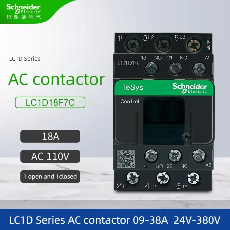 Contactor Schneider 220v AC Contactor de tres polos 3P 3 fases 3 polos 50/60Hz LC1D25 LC1D32 LC1D38 Voltaje de bobina 24v 110V 220V 380 - imagen 3