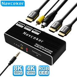 Extractor Audio HDMI a Coaxial y Auxiliar – 4K 120Hz