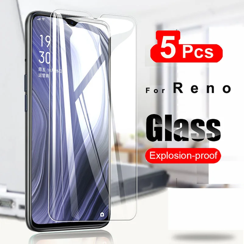 Protector de pantalla de vidrio templado para Oppo, Protector de pantalla de teléfono a prueba de golpes, transparente, 10H, Reno 8, 8, 7 Pro, 5G, 6, 5, 4, 3, Z Lite, 5 unidades - imagen 2