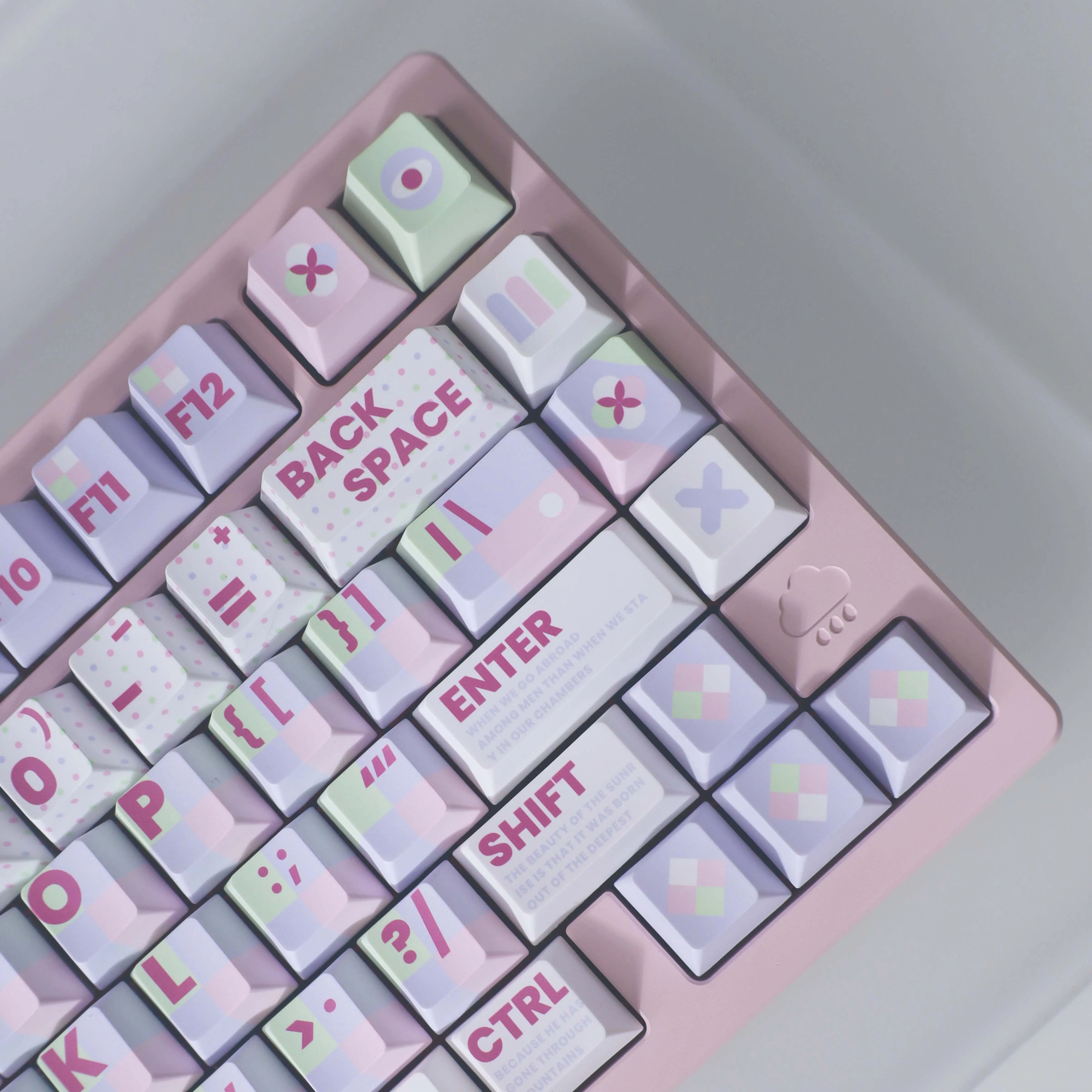 Juego de teclas con tema de pulso de corazón, perfil de cereza PBT, 167 teclas, teclas originales personalizadas hechas a mano para teclado mecánico, regalo DIY - imagen 4