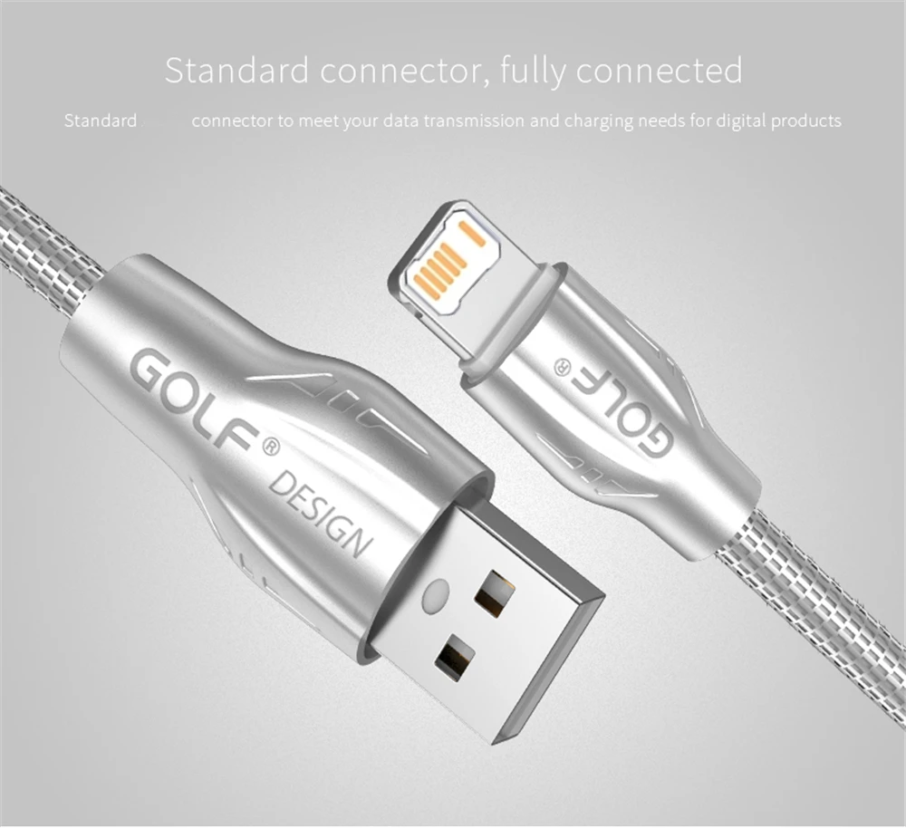 Cable USB de carga rápida de Metal completo para iPhone 11 12 13 mini 14 Pro Max X XR XS 6 6S 7 8 Plus Cables de datos de teléfono de carga rápida 1m - imagen 4