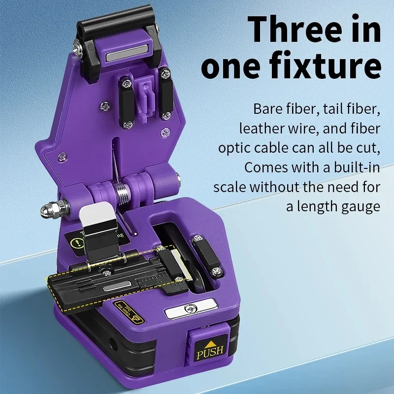Cuchilla de fibra de S-6C púrpura, cuchillo de fibra óptica FTTH, cuchillo de corte de Cable de fibra óptica, conexión en frío, cortador de fibra óptica termofusible - imagen 3