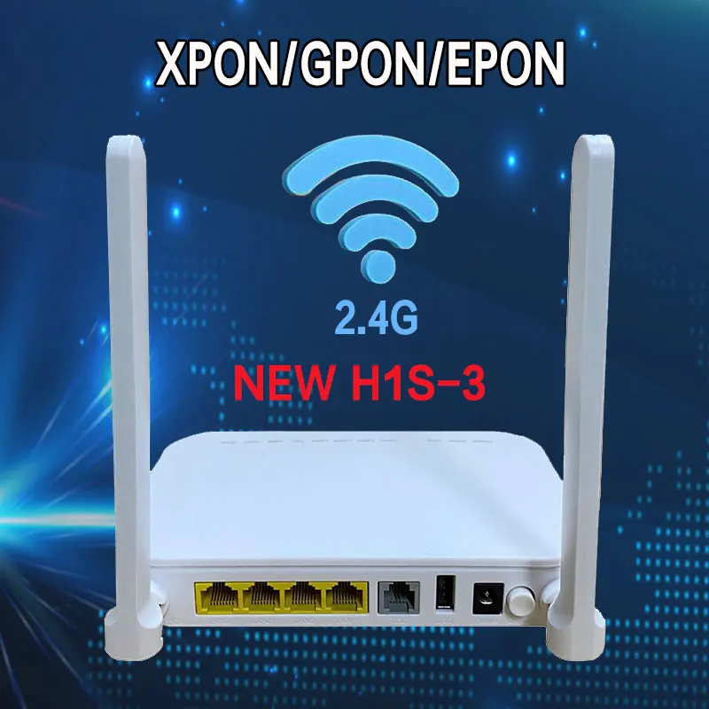 H1S-3 GPON EPON XPON 2,4G 1GE + 3FE + 1 macetas + Wifi ONU ONT inglés por firmware ac 2 antenas router ont modem - imagen 4
