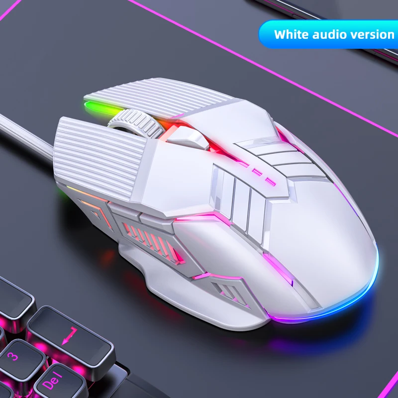 Ratón ergonómico para juegos por cable, ratón USB para ordenador, ratón retroiluminado RGB para Gamer, ratón silencioso LED de 6 botones para PC y portátil - imagen 5