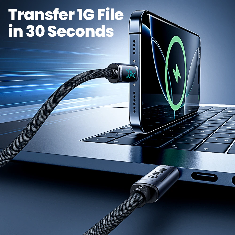 Toocki 240W USB C a C Cable PD 3,1 carga rápida tipo C a tipo C Cable de pantalla para iPhone 15 16 Xiaomi 12 13 Samsung S23 Macbook - imagen 3