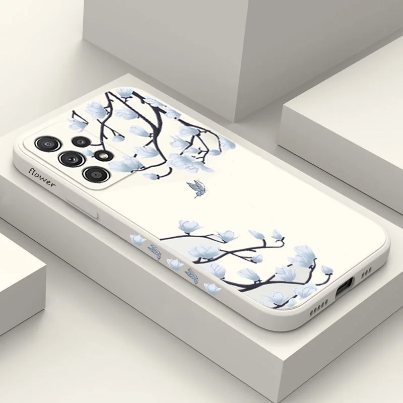 Funda de teléfono con planta abstracta para Samsung Galaxy S23 Ultra S22 Plus S21 S20 FE Note 20 A32 A52 A72 A13 A23 A33 A53 A73 5G, funda suave - imagen 4