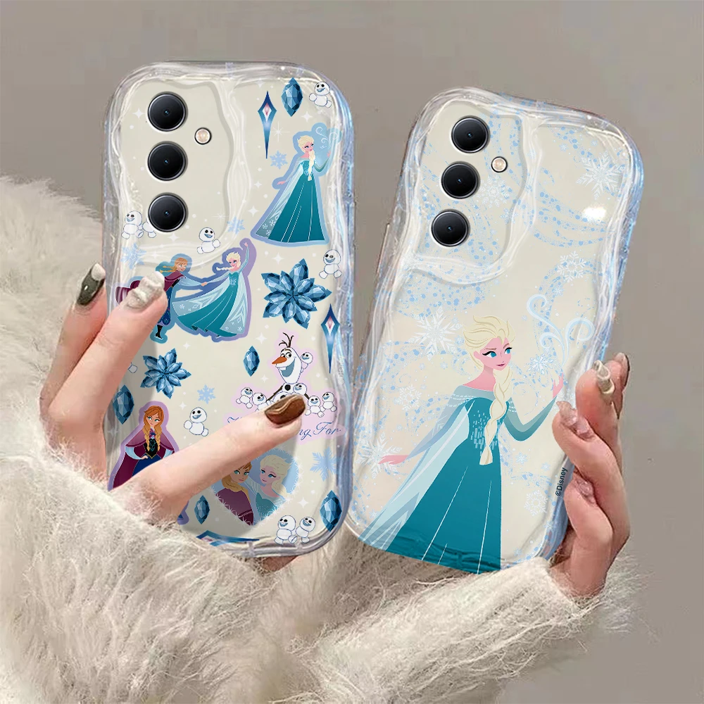 Funda de Elsa Anna Frozen Olaf 3D Wave para Xiaomi Redmi 13C 12 12C 10 10C 9 9C A1 A2 K50 K40 Note 13 12 11 10 Pro Plus 4G 5G
