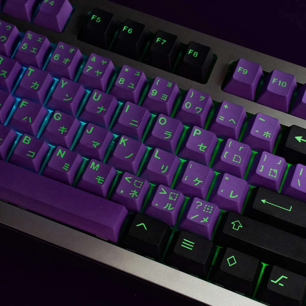 GMK EVA-01 130 teclas Cherry Profile PBT Keycap DYE_SUB teclas japonesas en inglés para teclado mecánico 61/64/68/75/84/87/96/980 - imagen 4