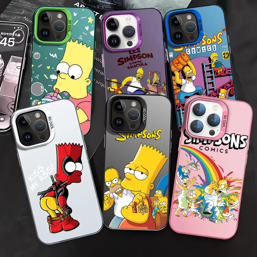 Funda de teléfono con dibujos divertidos de SimpsonS para Xiaomi Redmi 9C 14C 10 Note 9 Pro A2 Plus A1 9T 12 5G 13C, funda trasera suave