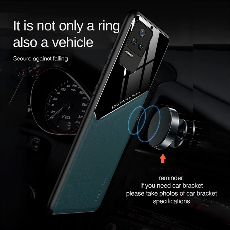 Funda Little Poko F4 5G de cuero con soporte magnético para coche para Xiaomi Poco F4 F 4 5G 6,67 "TPU marco suave a prueba de golpes Coque PocoF4 - imagen 5
