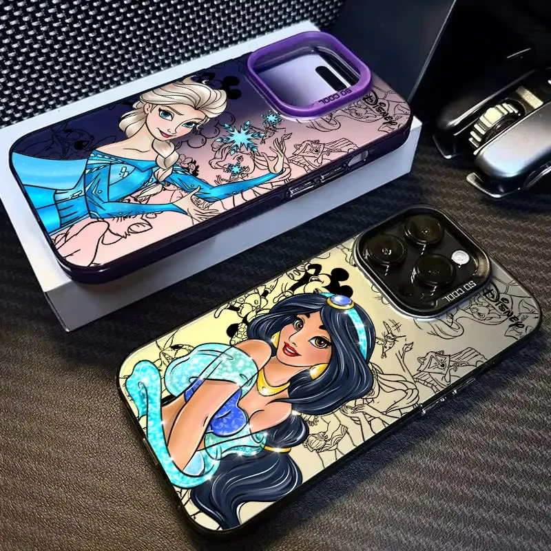Funda de teléfono Disney Princess Winnies Elsa Jasmine para Samsung Galaxy S25 Ultra S24 S23 S22 S21 Plus S20FE A55 A54 cubierta a prueba de golpes - imagen 2